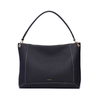 SINGLE STRAP GENUINE LEATHER TOTE BAG WITH ZIP CLOSURE