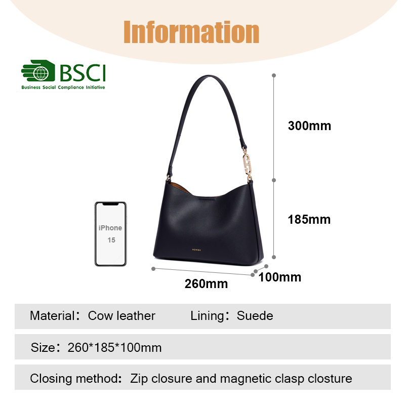 ELEGANT LEATHER SHOULDER BAGS CUSTOMIZE BRAND AVAILABLE