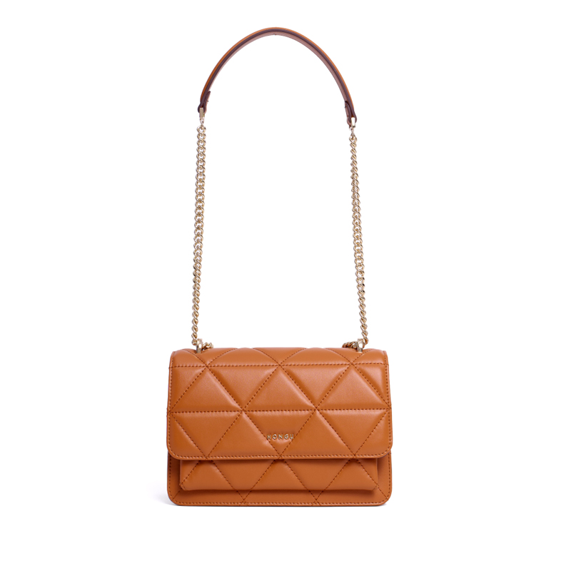 BROWN ENVELOPE LEATHER FASHION CROSS BODY BAGS FOR WOMEN