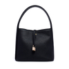 SOFE GENUINE LEATHER SHOULDER BAGS WITH WIDE STRAP