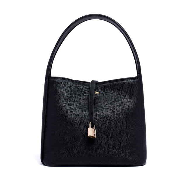 SOFE GENUINE LEATHER SHOULDER BAGS WITH WIDE STRAP
