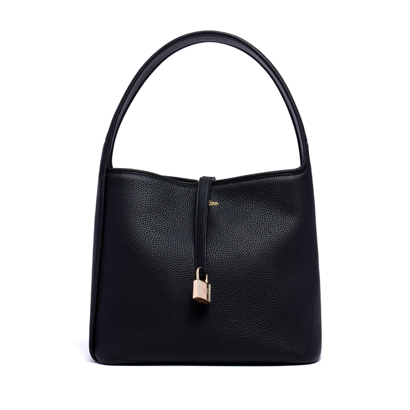 SOFE GENUINE LEATHER SHOULDER BAGS WITH WIDE STRAP