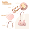 GIRLS FASHION DOUBLE HANDLE PINK LEATHER CROSS BODY BAGS 