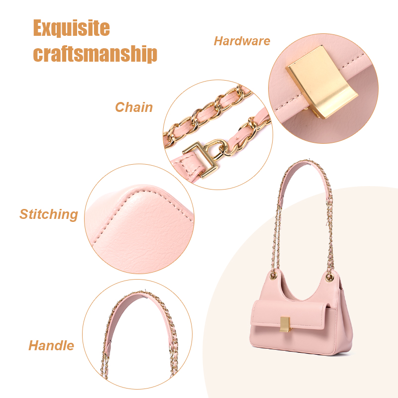 GIRLS FASHION DOUBLE HANDLE PINK LEATHER CROSS BODY BAGS 