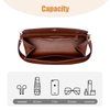 BROWN UNIQUE CUTE LEATHER CLUTCH FOR LADY WITH DETACHABLE STRAP