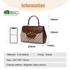 BIG BROWN PVC WATER PROOF CROSS BODY SATCHEL FOR WOMEN
