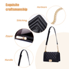 QUILTED GENUINE LEATHER CROSS-BODY BAG FOR WOMEN