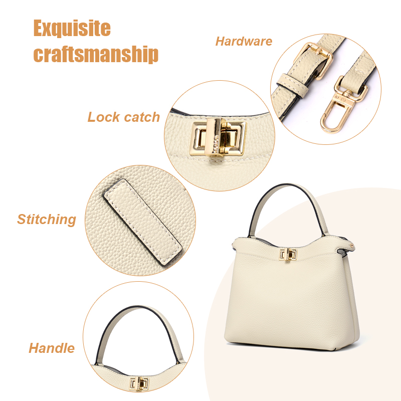SUMMER WHITE LEATHER MINI CUTE CLUTCH FOR TEENAGES