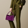 PERSONALIZED UNIQUE DESIGN PURPLE CUTE SATCHEL BAG FOR WOMEN