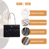 BIG SIZE BLACK WORK ZIPPERED TOTE BAGS FOR WOMENS 