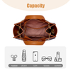 BROWN PVC BIG SATCHEL BAGS FOR WOMEN