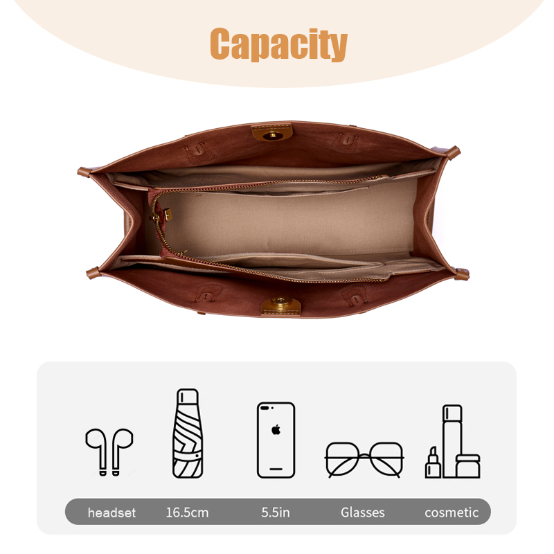  LARGE CASUAL FASAHION LEATHER TOTE BAG FOR LADY