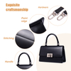BLACK MINI CUTE GENUINE LEATHER LUXURY SATCHEL BAG FOR WOMEN