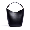 LADIES BLACK FASHION LEATHER BUCKET BAGS WOMENS LONG SATCHEL BAG