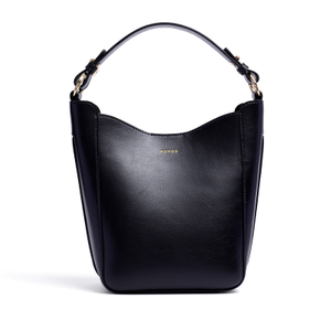 LADIES BLACK FASHION LEATHER BUCKET BAGS WOMENS LONG SATCHEL BAG