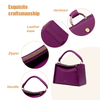 PERSONALIZED UNIQUE DESIGN PURPLE CUTE SATCHEL BAG FOR WOMEN