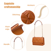BROWN ENVELOPE LEATHER FASHION CROSS BODY BAGS FOR WOMEN