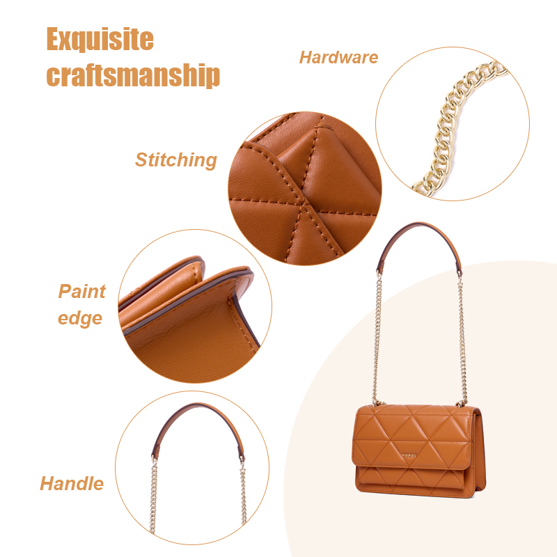 BROWN ENVELOPE LEATHER FASHION CROSS BODY BAGS FOR WOMEN