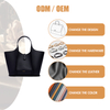 LARGE LEATHER TOTE BAGS WITH POCKETS FOR WOMEN