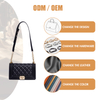 QUILTED GENUINE LEATHER CROSS-BODY BAG FOR WOMEN