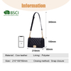 QUILTED GENUINE LEATHER CROSS-BODY BAG FOR WOMEN
