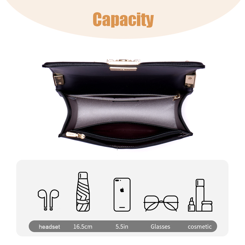 QUILTED GENUINE LEATHER CROSS-BODY BAG FOR WOMEN