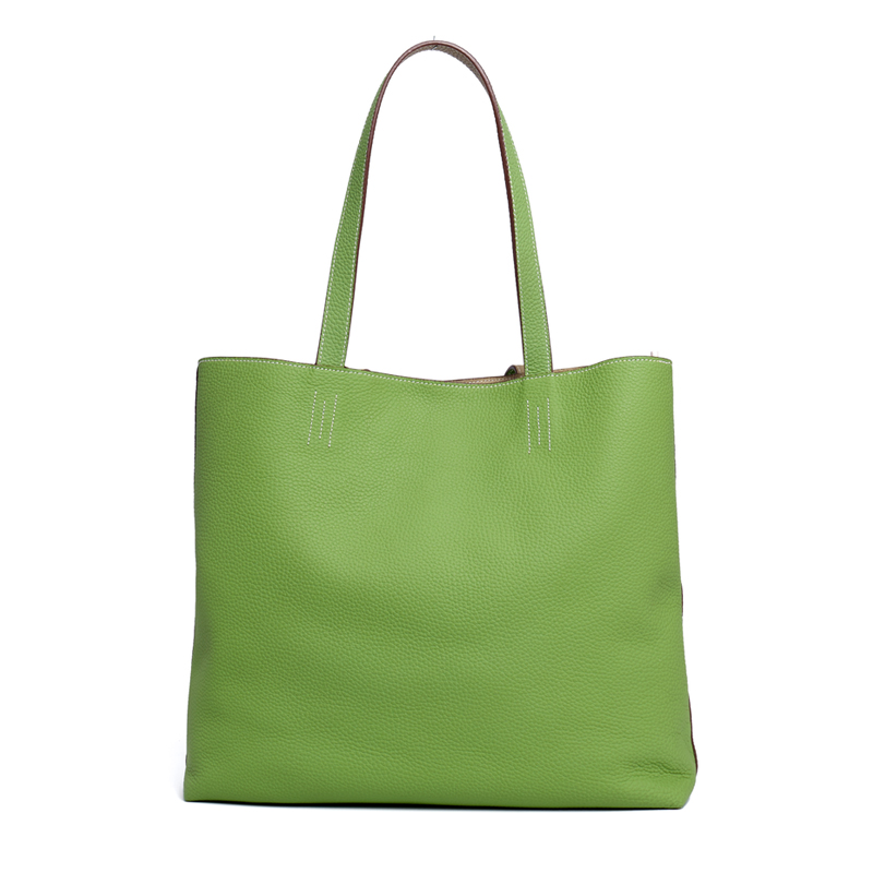 WOMENS FASHION LARGE GRAIN EATHER TOTE BAGS WITH OPEN TOP