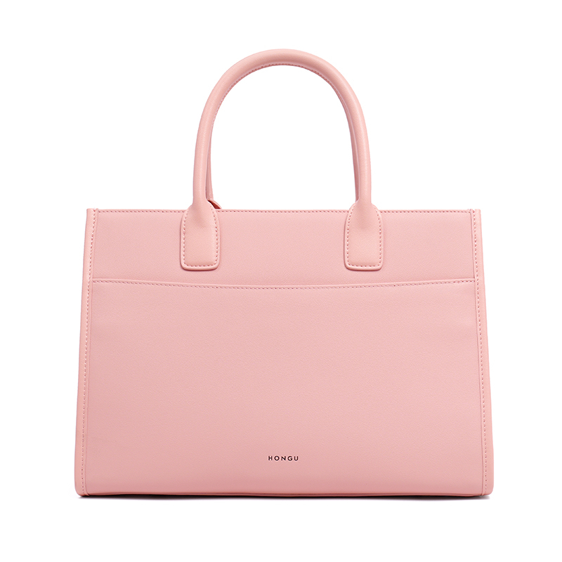 LADIES PINK BIG FASHION LEATHER CROSS-BODY SATCHEL