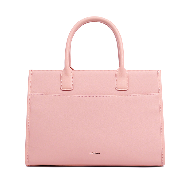 LADIES PINK BIG FASHION LEATHER CROSS-BODY SATCHEL