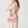 GIRLS FASHION DOUBLE HANDLE PINK LEATHER CROSS BODY BAGS 