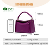 PERSONALIZED UNIQUE DESIGN PURPLE CUTE SATCHEL BAG FOR WOMEN