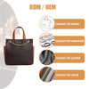 BROWN PVC BIG SATCHEL BAGS FOR WOMEN