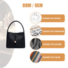 SOFE GENUINE LEATHER SHOULDER BAGS WITH WIDE STRAP