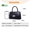 BLACK MINI CUTE GENUINE LEATHER LUXURY SATCHEL BAG FOR WOMEN