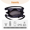  LARGE BLACK GRAIN LEATHER TOTE BAGS WITH REMOVABLE POCKETS