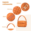 SOFT CUTE LEATHER CLUTCH BAGS WITH SHOULDER STRAP FOR LADY 