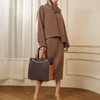 BROWN PVC BIG SATCHEL BAGS FOR WOMEN