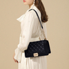 QUILTED GENUINE LEATHER CROSS-BODY BAG FOR WOMEN
