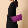 MINI PURPLE SOFT LEATHER SHOULDER BAGS FOR LADIES