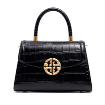 LADIES SMALL LUXURY CROCODILE SKIN LEATHER SATCHEL BAGS