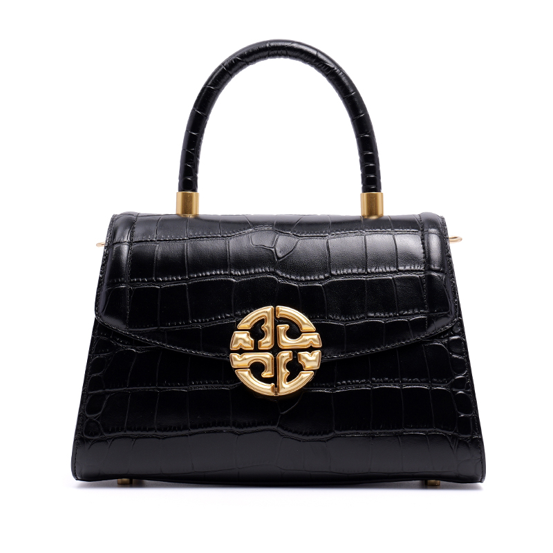 LADIES SMALL LUXURY CROCODILE SKIN LEATHER SATCHEL BAGS