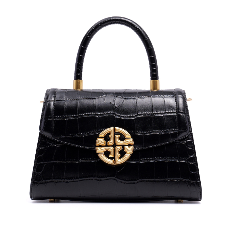 LADIES SMALL LUXURY CROCODILE SKIN LEATHER SATCHEL BAGS