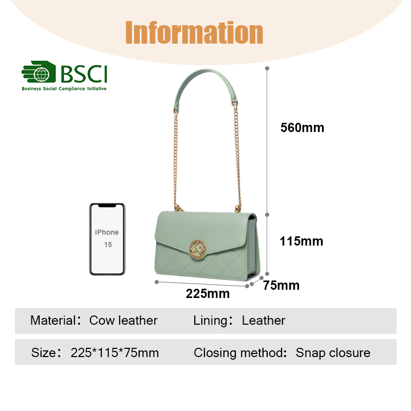 WOMEN MEDIUM LUXURY LEATHER CROSS-BODY SHOULDER BAG