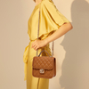 PREMIUM BROWN LEATHER CUTE MESSENGER CROSS BODY BAGS FOR WOMEN