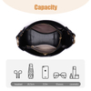 LADIES BLACK FASHION LEATHER BUCKET BAGS WOMENS LONG SATCHEL BAG