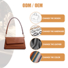 BROWN UNIQUE CUTE LEATHER CLUTCH FOR LADY WITH DETACHABLE STRAP