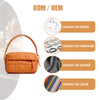 SOFT CUTE LEATHER CLUTCH BAGS WITH SHOULDER STRAP FOR LADY 