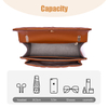 BROWN ENVELOPE LEATHER FASHION CROSS BODY BAGS FOR WOMEN