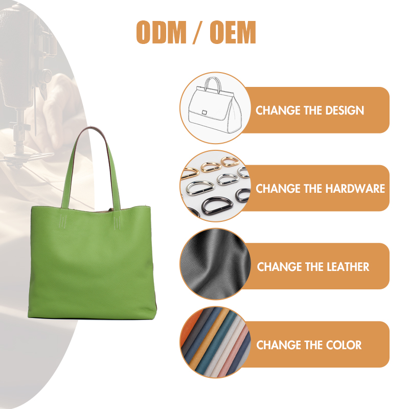 WOMENS FASHION LARGE GRAIN EATHER TOTE BAGS WITH OPEN TOP