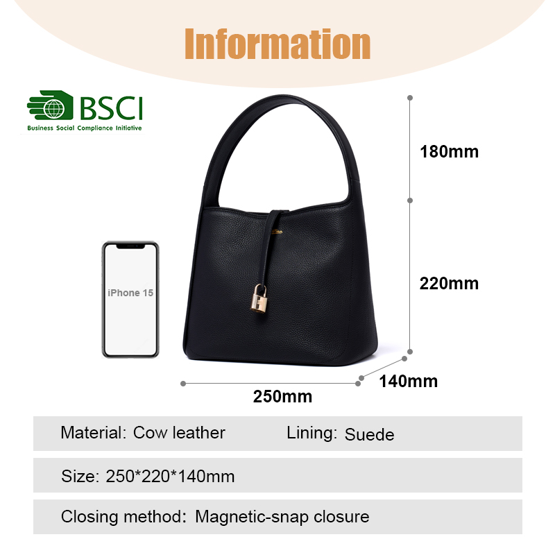 SOFE GENUINE LEATHER SHOULDER BAGS WITH WIDE STRAP
